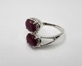 Oval Indian Ruby Sterling Ring