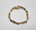 Paperclip Chain Bracelet In Plated Yellow Gold Stainless