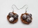 Cute Bird Nest & Eggs Earrings With Sterling Ear Wires
