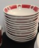 Onieda Poinsettia Dishes, Service For 12 Minus 1 Mug, No Chips Or Cracks