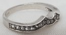 Vintage Sterling Silver Size 7 Tanzanite Stone Anniversary Ring ~ 2.36 Grams