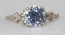 Vintage Sterling Silver Size 6 Engagement Ring With A Stunning CZ ~ 1.48 Grams