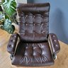 Vintage Stressless Leather Recliner & Ottoman