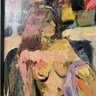 C 70s Signed Ishizaki Original Oil Nude On Canvas