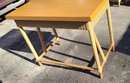 Sturdy Wood Desk W Rattan Details 1 Of 2