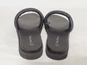 The Drop Women's ISSI Quilted Flatform Sporty Black Sandal Size 10