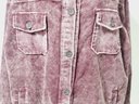 Zenana Vintage Washed Raspberry Corduroy Shacket - Ladies Size 3X - 100 Cotton (tote 1)