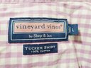 Vineyard Vines Pink/purple & White Check Button Down Long Sleeved Tucker Shirt Size Large (tote 1)