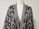 Rachel Zoe Ladies Size 2X Gray & Black Long Comfy Sweater Coat
