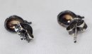 Vintage Sterling Silver Petite Pair Of Ladybug Earrings ~ 0.96 Grams
