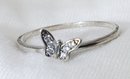 Vintage Sterling Silver Size 6 Petite Butterfly Ring With CZs ~ 0.83 Grams