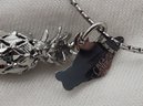 Vintage Sterling Silver 18' Chain With A 'CREA' Hawaiian Pineapple ~ 6.57 Grams