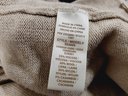 Women's Ella Moss Tan Knit Long Fringed Sweater - Size Medium / Large (bag)