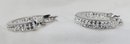 Vintage Sterling Silver Pair Of Stunning 3/4' Earrings With CZs ~ 5.33 Grams