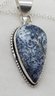 Silver Plated 18' Necklace With Silver Plated Dendrite Opal Pendant ~ 1' X 1/2'