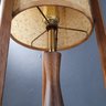 Tall 60s Solid Sculpted Walnut Table Lamp