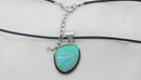 16 - 18' Rope Necklace With A 1' Manufactured Australian Triplet Opal Pendant