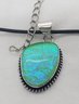 16 - 18' Rope Necklace With A 1' Manufactured Australian Triplet Opal Pendant