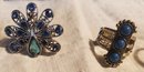 Great Vintage Lot Of 39 Costume Jewelry Rings