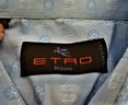 Men's ETRO MILANO Pale Blue Button Down Dress Shirt Size 44