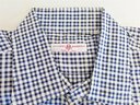 Men's Luciano Barbera Gingham Button Down Dress Shirt Italy Size XL