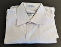 Men's Burberry London Lavender/Cream Striped Collared Button Down Dress Shirt Sz 16 -34