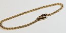 WOW....Elegant 14k Yellow Gold Spiral Rope Chain Link Bracelet