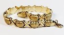 WOW....10k Gold Hearts And Kisses Link Turkish Bracelet