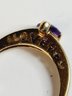 WOW....10k Yellow Gold 'I Love You ' Amethyst Heart Stone Ring