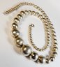 Amazing Graduated Bead Ball Sterling Silver Necklace 4mm -18mm