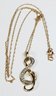 DIAMOND Delicate 10k Yellow Gold Treble Clef Pendant And Necklace