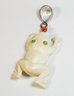 Vintage Carved Frog Pendant With Jade Eyes