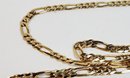 Wow.....14k Yellow Gold Italian Figaro Link Necklace
