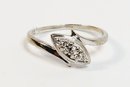 Sweet 14k White Gold Diamond Ring