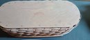 Longaberger Basket Lot, Many W Liners, Includes Green W Wood Cover