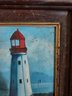 Oil On Canvas, Lighthouse, Signed Carol G.