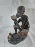 Vintage Hand Carved African Man Drinking