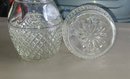 2 Crown Royal Glass Liquor Decanters With Lid, No Chips