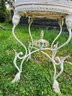 Group Of Ivory Metal Plant Stands