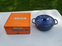 Brand New Blue Le Crueset Enamel French Oven With Lid (3.4 Liters)