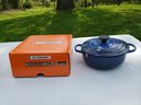 Brand New Blue Le Crueset Enamel French Oven With Lid (3.4 Liters)