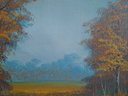 Signed Fall Scape Oil On Canvas