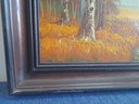 Signed Fall Scape Oil On Canvas