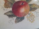 Signed Apple Painting On Fabric