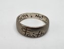 Faith, Not By Sight Sterling Silver Ring