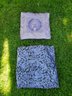Four Pink, Blue And Purple Silk Decorative Pillowcases (never Used)