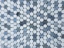 Five Gray/blue/white Mosaic Marble Tile Sheets