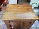 Country Kitchen Butcher Block Top Rolling Island With Storage