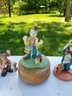 Group Of Vintage Porcelain Clown Figurines (some By Emmet Kelly) And One With Music Box