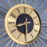 Original 60s Teak & Brass Atomic Starburst Clock